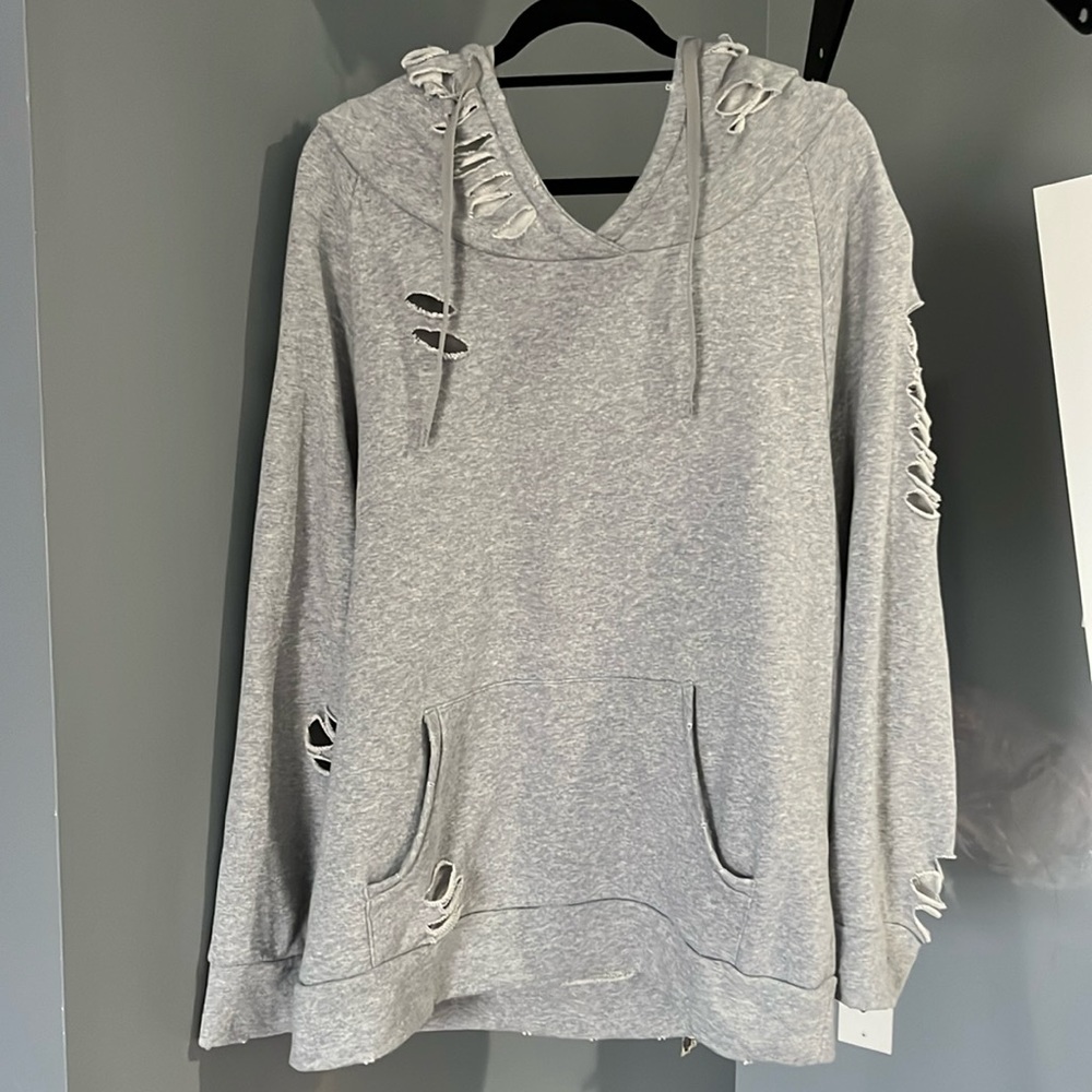 Chelsea DeBoer by Lily and Lottie distressed hoodie.